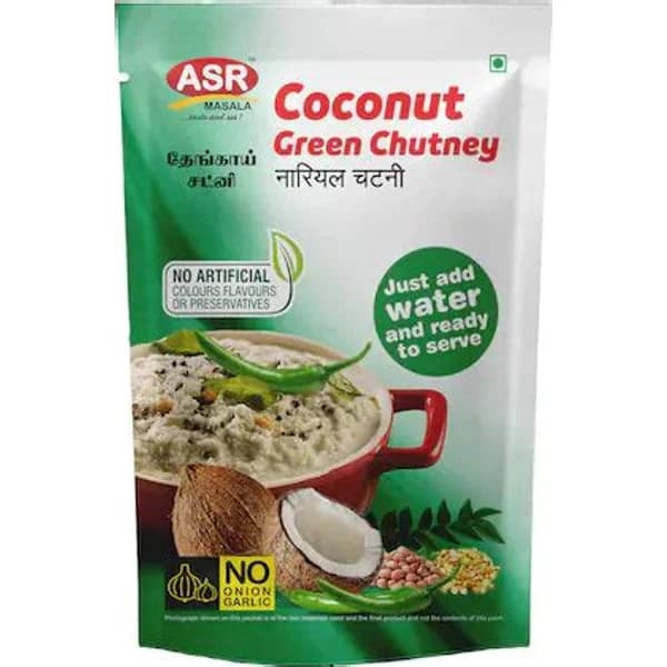 ASR COCONUT ASR COCONUT GREEN CHUTNEY 90GM product image