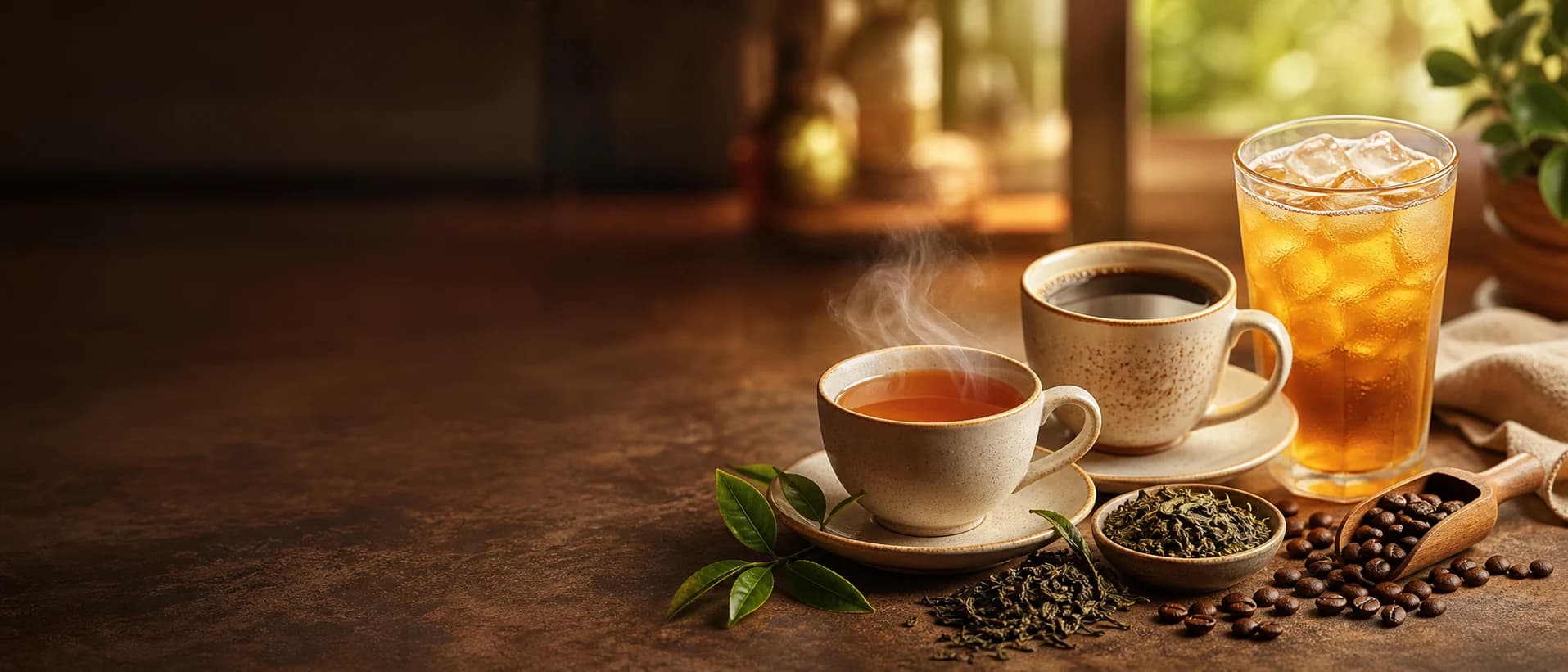 Tea served with cookies for a relaxing beverage break