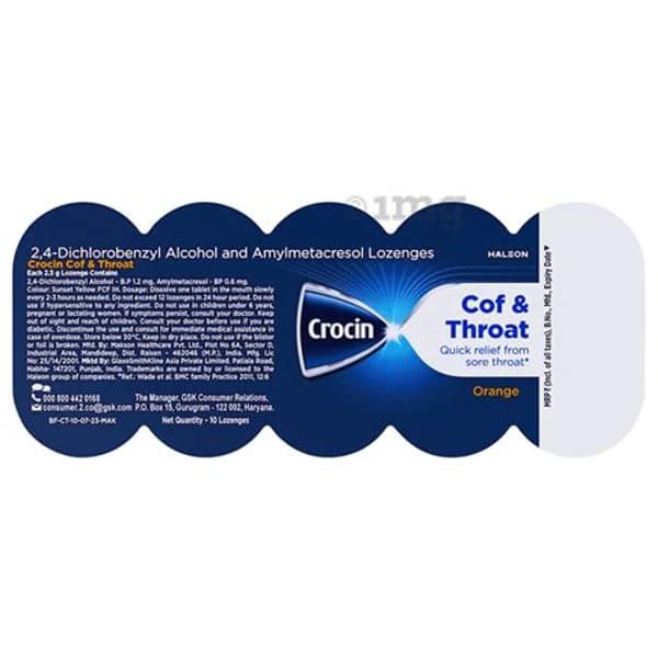 CROCIN CROCIN LOZENGES COF N THROAT product image