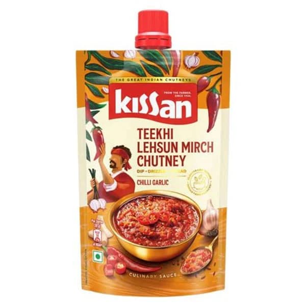 KISSAN KISSAN TEEKHI LEHSUN MIRCH CHUTNEY 100GM product image