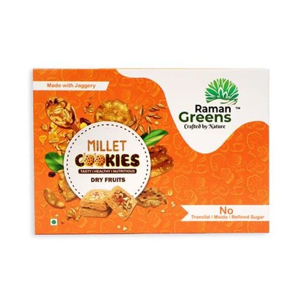 RAMAN RAMAN GREENS MILLLET DRY FRUITS COOKIES product image