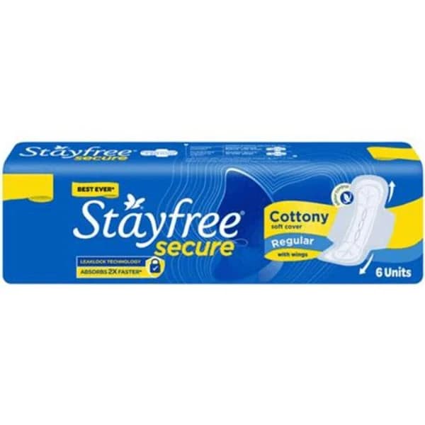 STAYFREE STAYFREE SECURE COTTONY SOFT COVER 6PADS product image