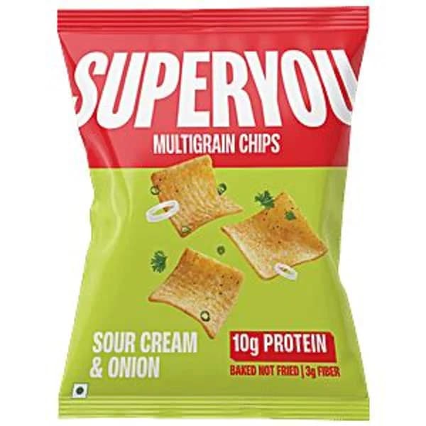 SUPERYOU SUPERYOU MULTIGRAIN CHIPS SOUR CREAM &ONION product image