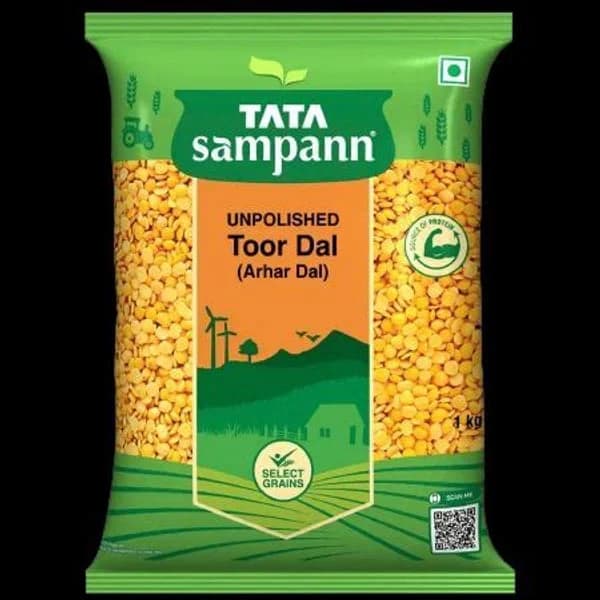 TATA TATA SAMPANN RAHAR DAL UNPOLISHED 1KG product image