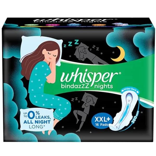 WHISPER WHISPER BINDAZZ NIGHTS XXL+ 16PADS product image