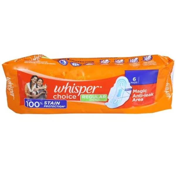WHISPER WHISPER CHOICE REGULAR 6 PADS product image