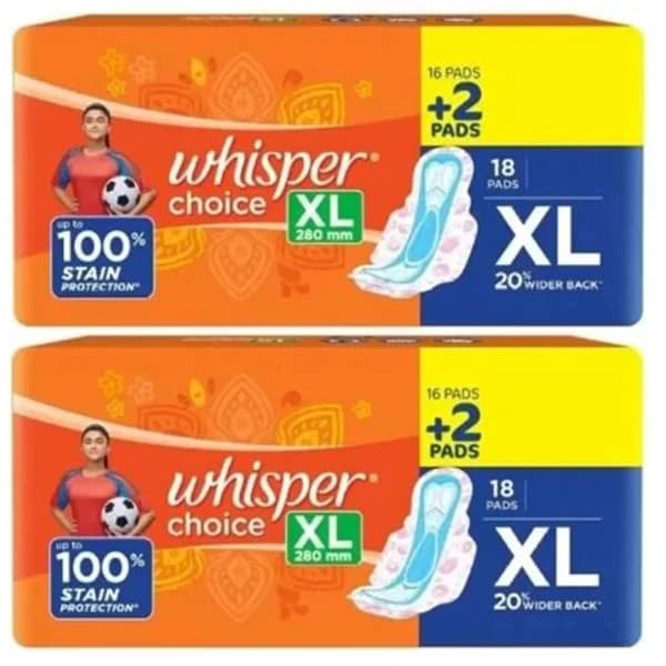 WHISPER WHISPER CHOICE XL 18 PADS product image