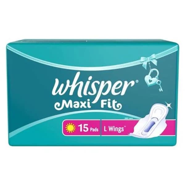 WHISPER WHISPER MAXI FIT L+ 15 PADS product image