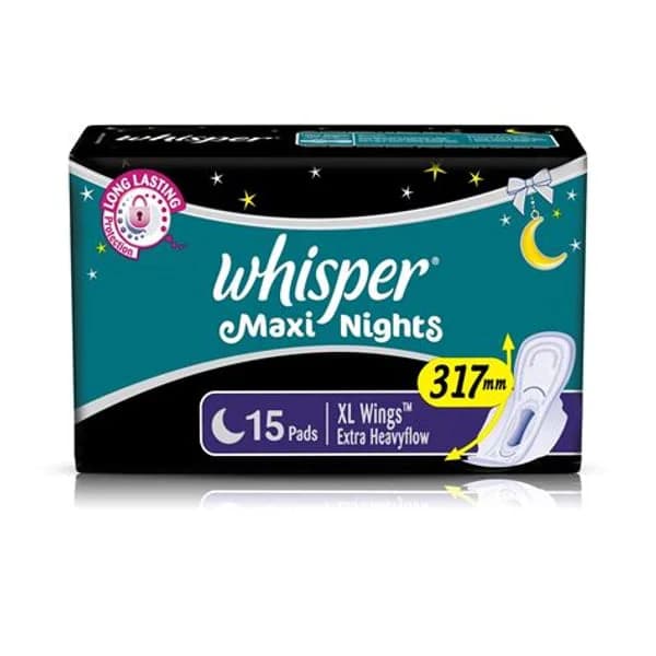 WHISPER WHISPER MAXI NIGHTS XL+15 PADS product image