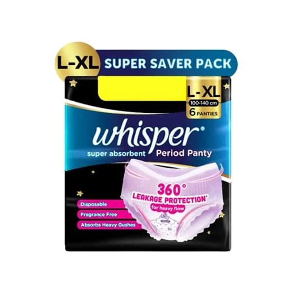 WHISPER WHISPER PERIOD PANTY L-XL 6PANTS product image