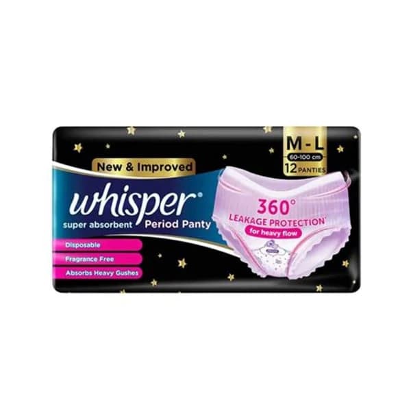 WHISPER WHISPER PERIOD PANTY M-L 6PANTS product image