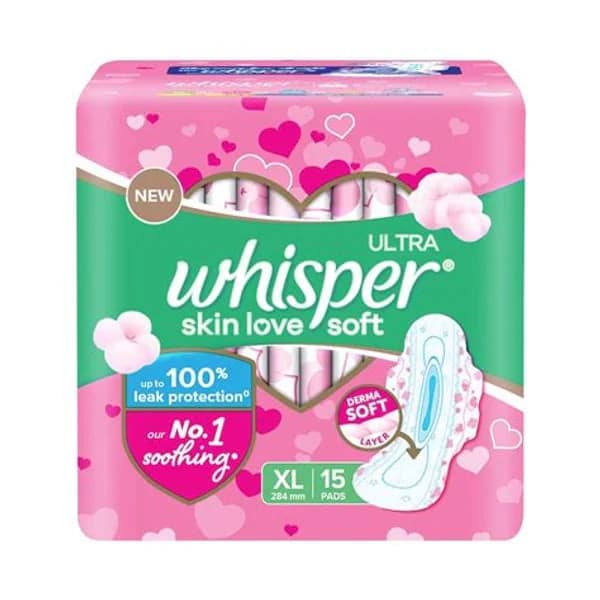 WHISPER WHISPER PINK XL+ 15PADS product image