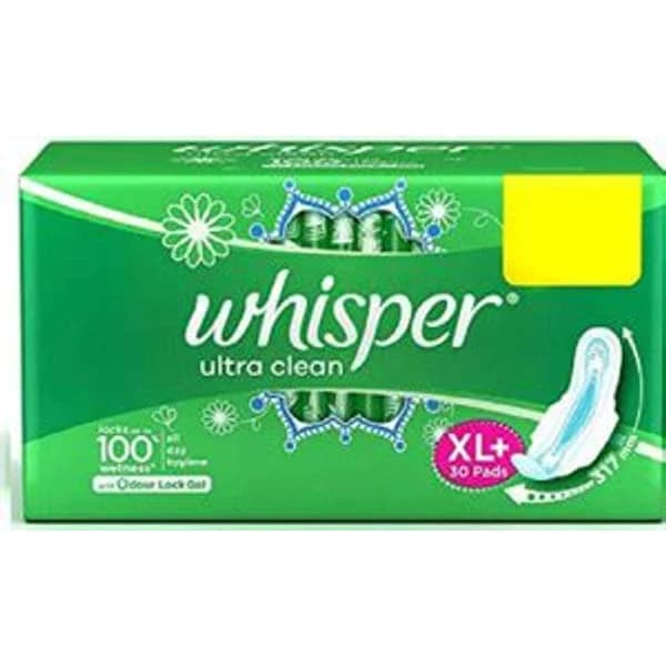 WHISPER WHISPER ULTRA CLEAN XL+ 30 PADS GREEN product image