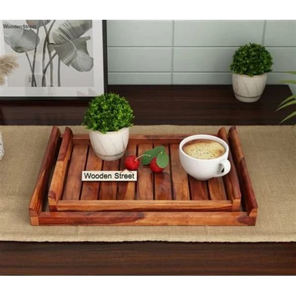 WOODEN WOODEN GLASS TRAY SMALL product image