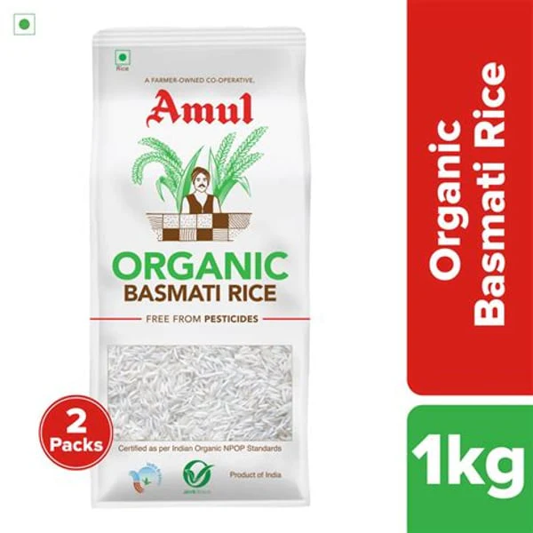 AMUL AMUL ORGANIC DEH BASMATI RICE 1KG product image