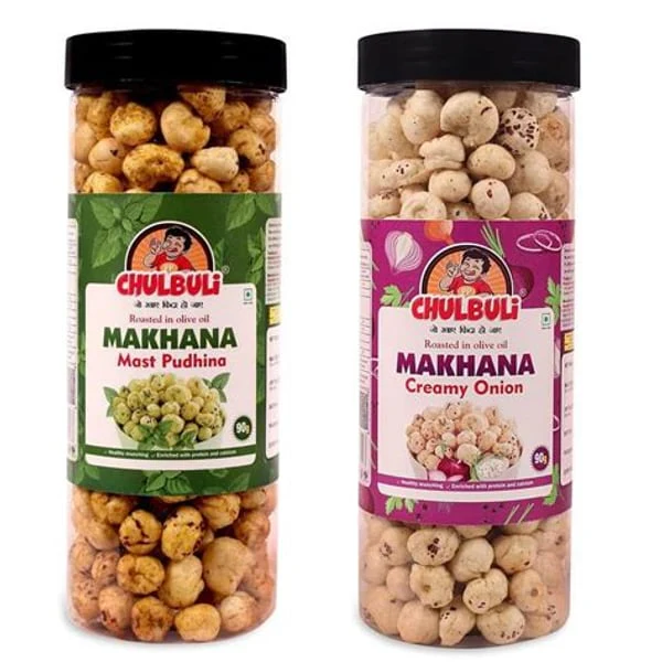 CHULBULI CHULBULI CREAMY ONION MAKHANA 90GM product image