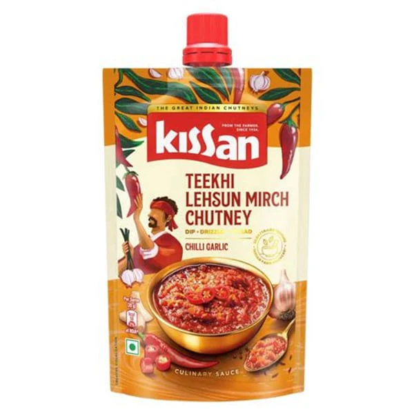 KISSAN KISSAN TEEKHI LEHSUN MIRCH CHUTNEY 100GM product image