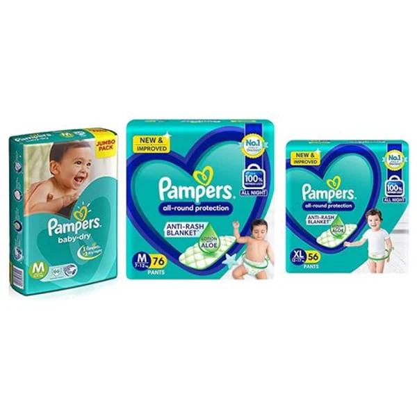 PAMPERS PAMPERS DIAPERS M 66 product image