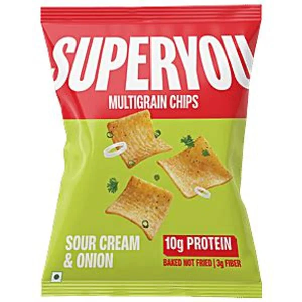 SUPERYOU SUPERYOU MULTIGRAIN CHIPS SOUR CREAM &ONION product image