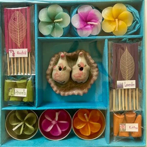 THAILAND THAILAND CANDLE SET BLUE YELLOW product image