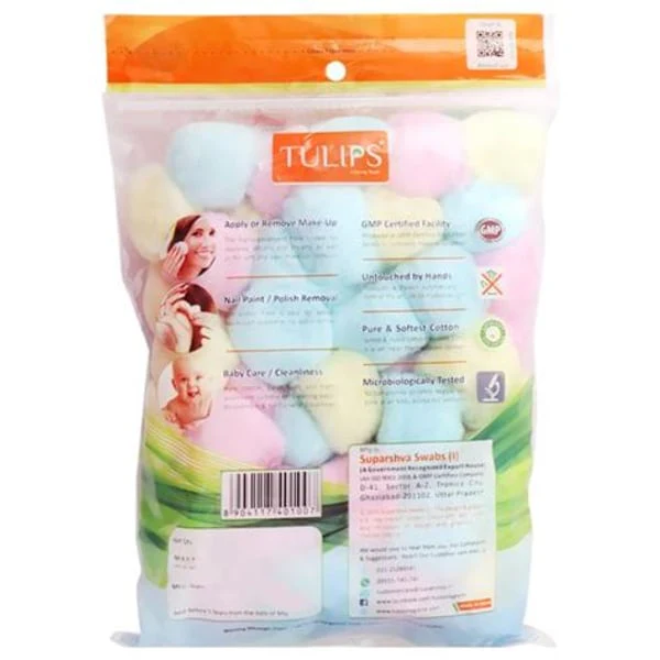 TULIP TULIP COTTON BALLS COLORED 50PC product image